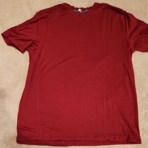 Ibex Deep Red Men's Short Sleeve Tee Original IBEX quality